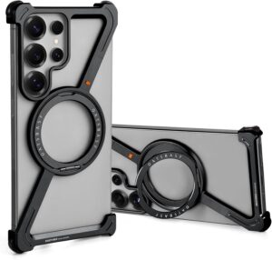 Oatsbasf Metal Z Shape Rimless stand Case - Samsung