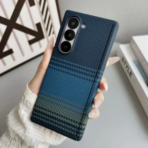 Carbon Fiber Patterned Magnetic Hinge Phone Case