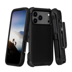 OtterBox Defender Case – Black, Rugged & Durable, with Port Protection, Includes Holster Clip Kickstand